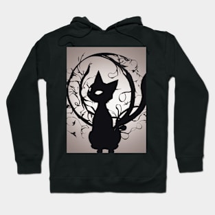 Cat Shadow Silhouette Anime Style Collection No. 3 Hoodie